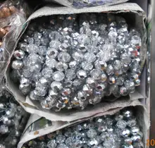 Silver White Color 3*4mm 145pcs Rondelle Austria faceted Crystal Glass Beads Loose Spacer Round Beads for Jewelry Making