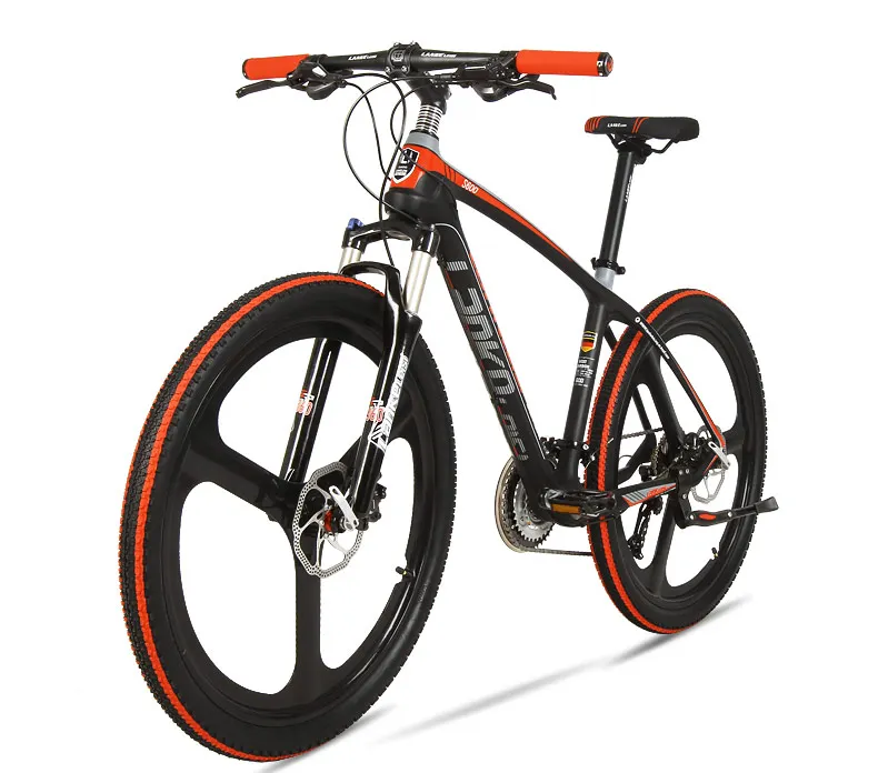 Flash Deal 26 "Carbon fiber mountain bike 27 speed oil dish magnesium alloy wheel shock absorber fork carbon fiber mountain bike M370 dial 13