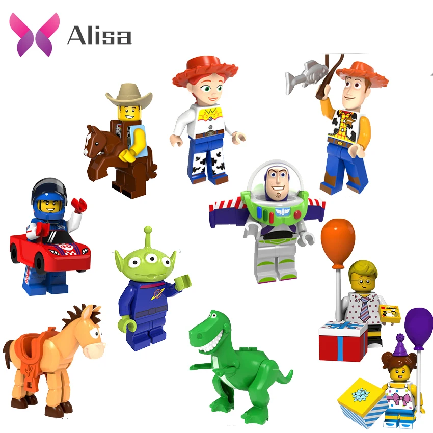 

Playmobil Legoings toy story model building blocks kit Cowboy Costume Buzz Lightyear Cartoon Figures toys for children gift