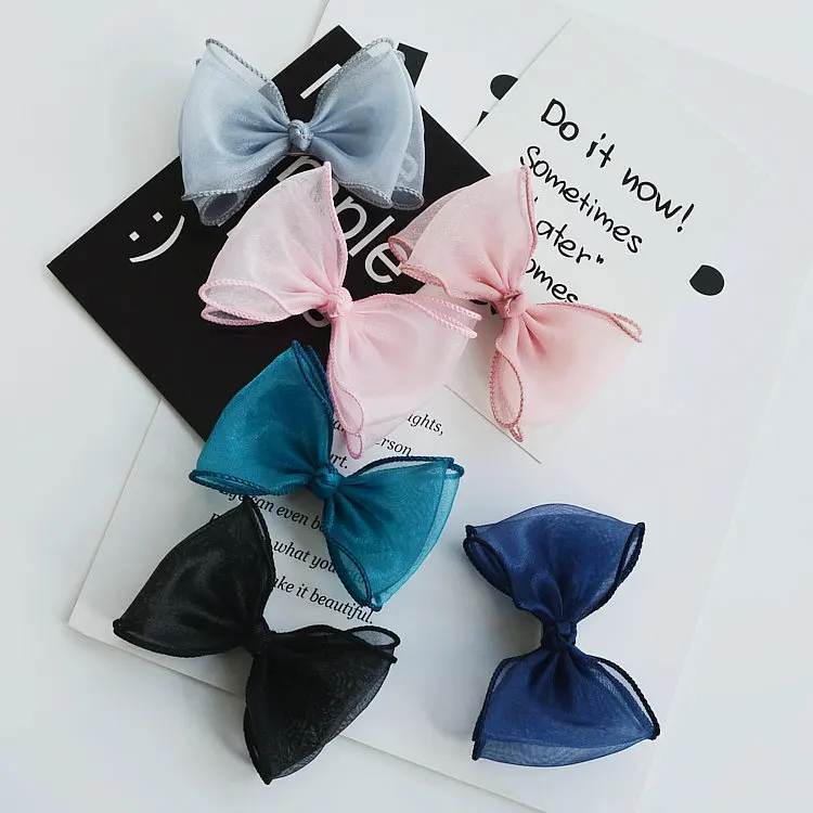 

Dog Grooming Accessories Clip Pet Chiffon bow Hairpin Headdress Girls Large Bow Hair Flower Card for Dogs Hairpin 20pcs/lot