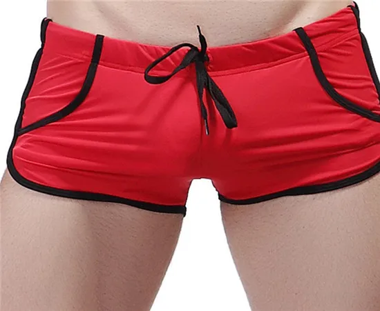 Летний Стиль WJ network will бренд мужские горячие пружины со штанами Плавки пляжная одежда Мужские Пляжные Шорты повседневные мужские шорты - Цвет: Красный