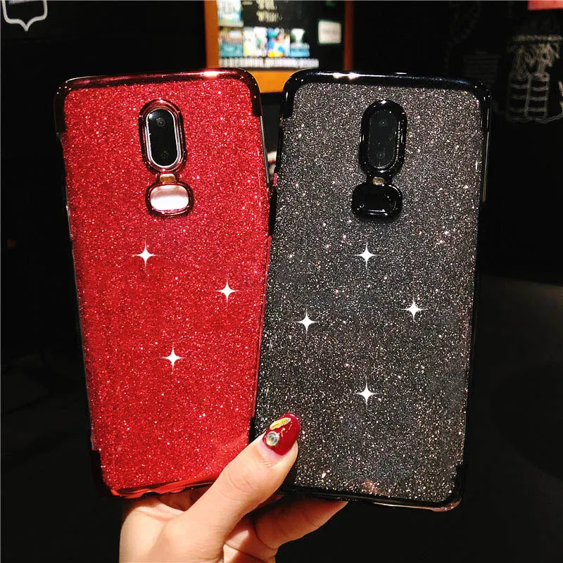 Fashion Glitter Case For One Plus 6 5 5T Cover Silicone Back Bling Soft OnePlus 1+6 TPU Phone Cases Fundas |