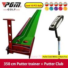 PGM Indoor Golf Putting Practice Golf Putter Swing Mat Fairway 3 Meters Exerciser Blanket Set 12 Balls Golf Golf accessories