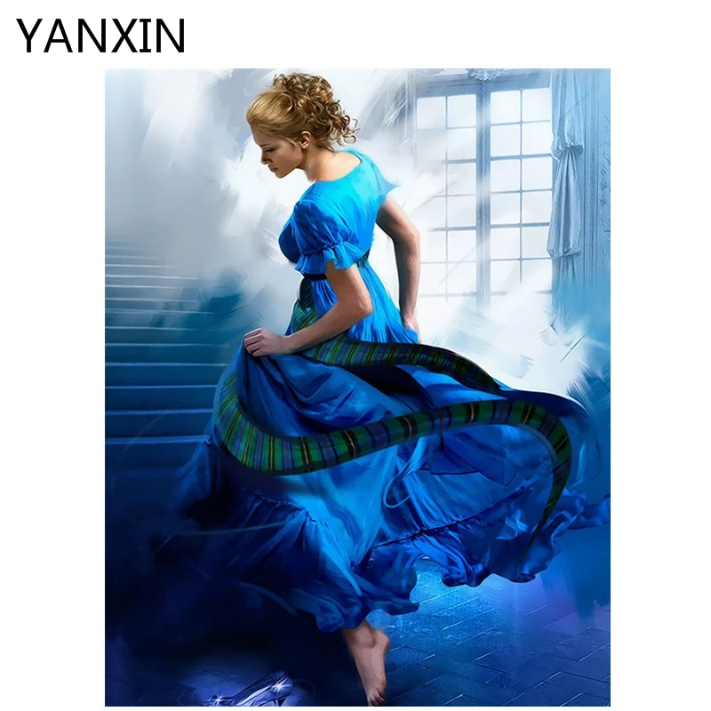 

YANXIN DIY Frame Painting By Numbers Oil Paint Wall Art Pictures Decor For Home Decoration 936