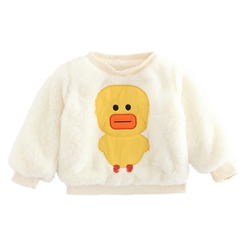 Хлопковый свитер с круглым вырезом и рисунком для малышей теплые свитера с круглым вырезом и принтом на холодную зиму