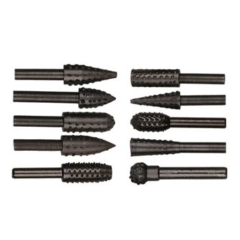 

10pcs Dropship Woodworking Rotary File Wood Drilling Carving Artifact Tool Rotary Grater File Burr Grater