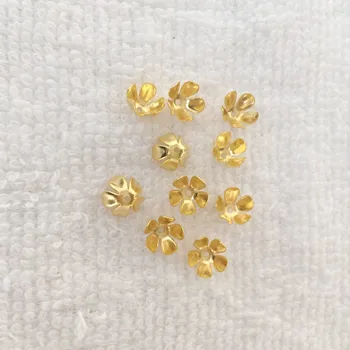 

8mm gold tone Flower Bead Caps jewelry fingdings