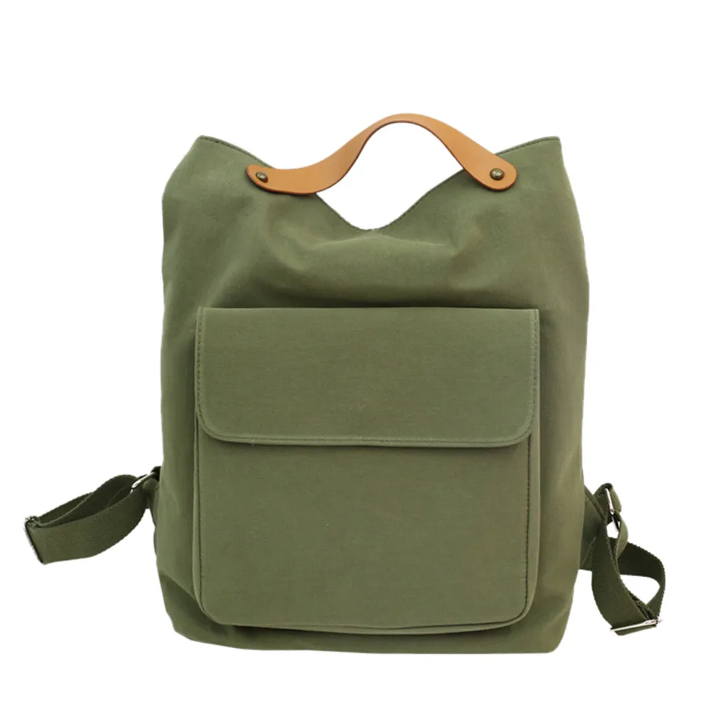 Женский рюкзак, женская модная сумка, Большая вместительная Высококачественная сумка для компьютера, Студенческая школьная сумка, рюкзак на плечо, mochila mujer - Цвет: Армейский зеленый
