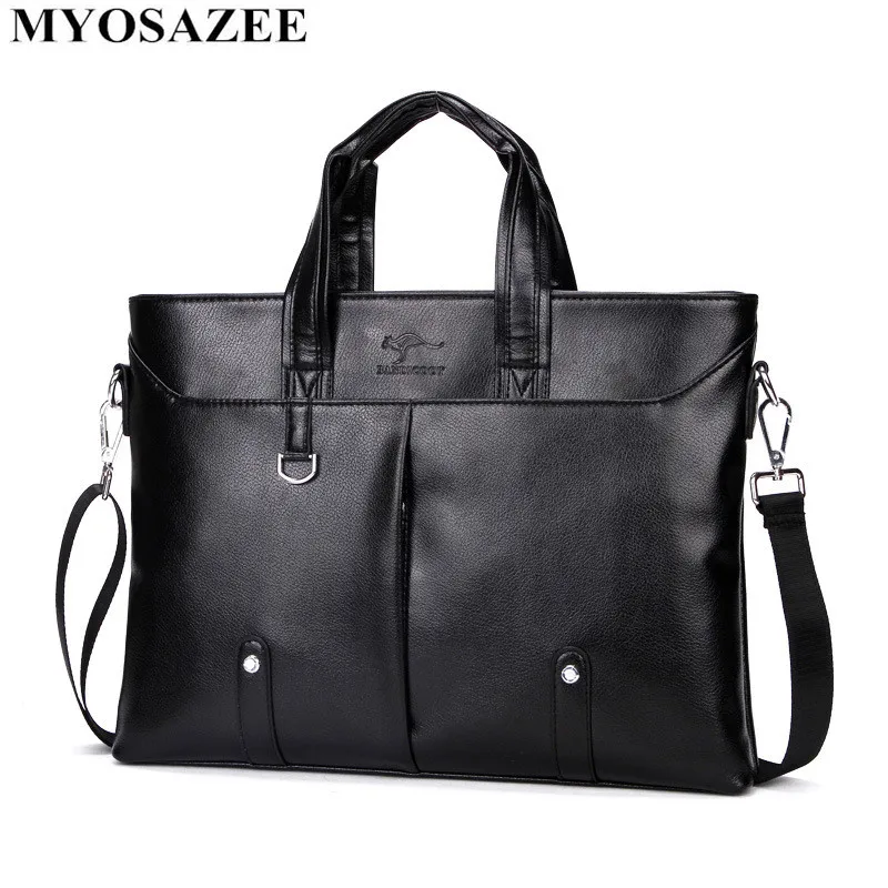 MYOSAZEE, мужской повседневный портфель, сумка, мужской портфель из искусственной кожи, мужские сумки на плечо, деловая сумка для ноутбука, сумка-мессенджер для путешествий