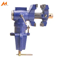 2-1/2" Two Jaws Clamp-on Vice Swivels and Rotates 360 Degrees Multi-purpose Table Swivel Vise with Anvil 1
