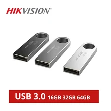 HIKVISION USB flash 3,0 флеш-накопитель 64 Гб 128 ГБ USB флешка 16 ГБ 32 ГБ Водонепроницаемая память usb для ноутбука Настольный бизнес