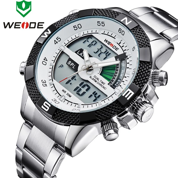 Achat 2018 Nouvelle Marque De Luxe WEIDE Hommes Montres de Sport De Mode Hommes de Quartz LED Horloge Homme Armée Militaire Montre Bracelet Relogio Masculino