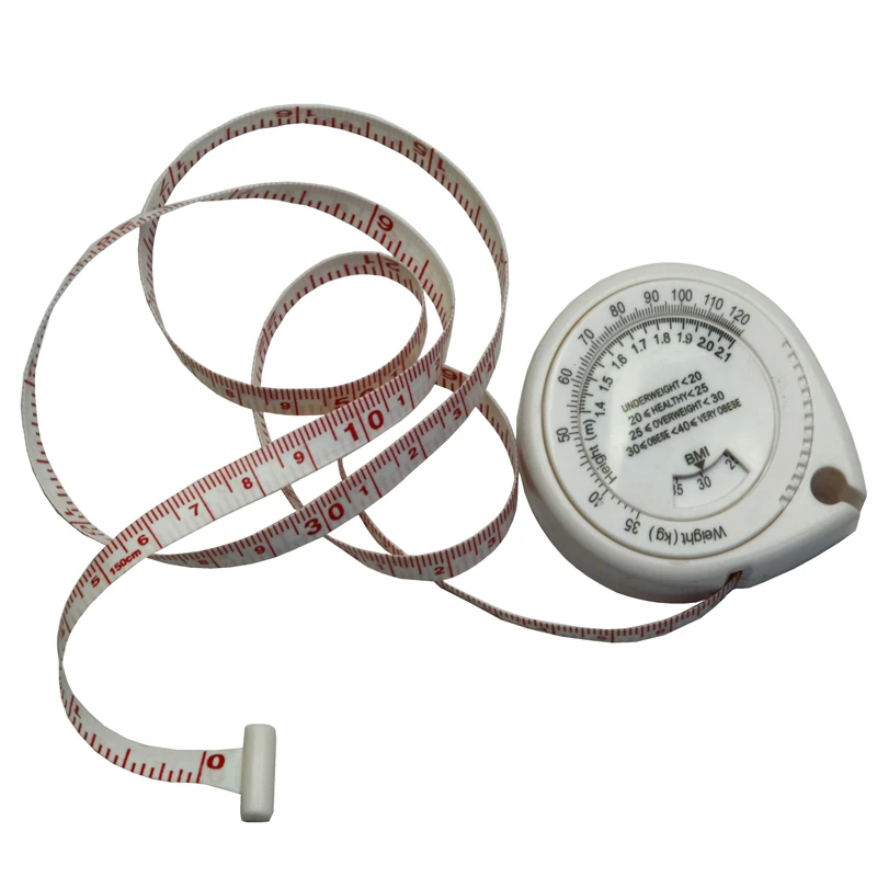 

150cm Tape Measure BMI Body Mass Index Waist Hip Measurement Retractable Ruler