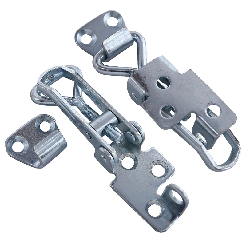 2Pcs Blue Zinc Plated Adjustable Toggle Latch With 3 Mounting Holes Box