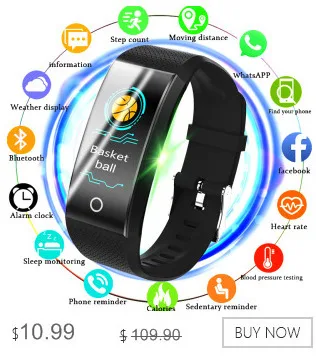 115plus Smart Band Health Bracelet with Blood Pressure Heart Rate Monitor Fitness Tracker Men Smart Wristband for iOS Android