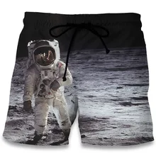 Пляжные шорты космический Космос астронавт 3D принт модные хип хоп мужские фитнес-шорты спортивные штаны плюс размер 6XL