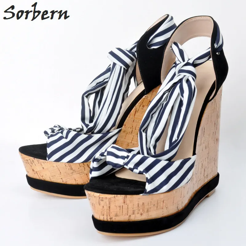 

Sorbern Summer Shoes Woman High Heels Platform Wedges Sandals 2018 Plus Size 34-48 Woman Platform Wedge Sandals Cheap