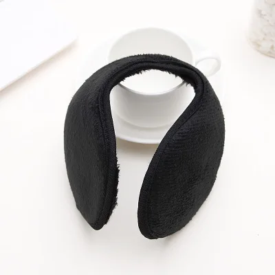 

1PC Hot Selling New Men Style Black Fleece Earmuff Winter Ear Muff Wrap Band Warmer Grip Earlap Comfortable warm Earmuff Gift