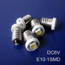 Высокое качество 6 V 6,3 V E10 светодиодная лампочка освещения приборов, E10 Светодиодные лампы свет СИД E10 индикаторная лампа контрольная лампа 1000 шт./лот