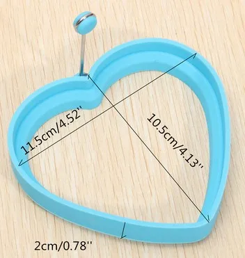 1 шт. силиконовый жареный яичный блин кольцо омлет Яичница круглая форма в форме сердца форма для яичницы для приготовления пищи инструменты для жарки завтрака ок 0283 - Цвет: heart