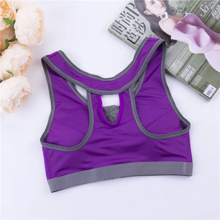 CHRLEISURE Professional бюстгальтеры для повышенной нагрузки для женщин Мягкий Push Up безрукавки для фитнеса бега зала молния жилет Бюстгальтеры