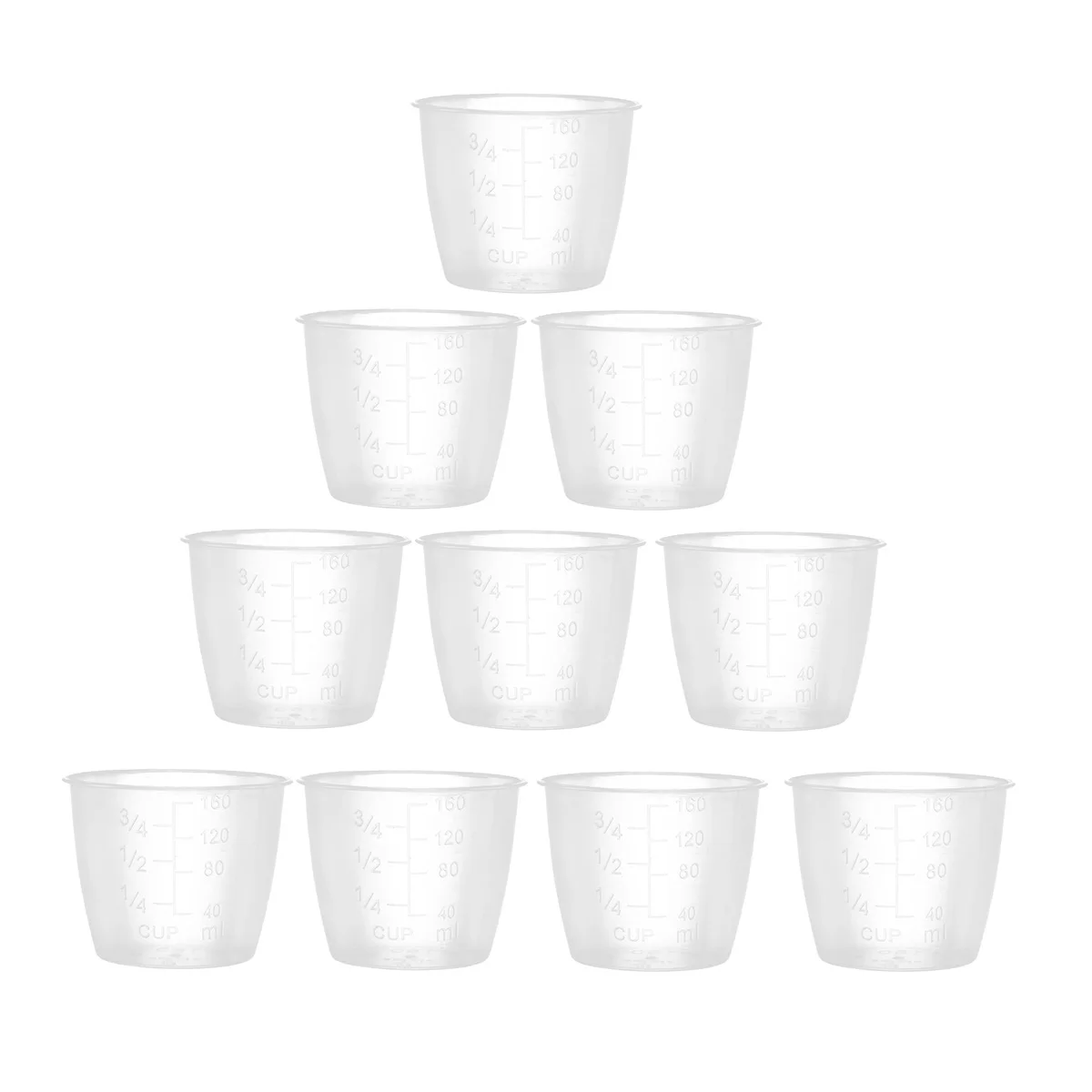 LLERRA 5 Pack 160 ml Rice Measuring Cup, Clear Rice Cooker Cup, Measuring Cup for Rice and Dry Ingredient, Rice Cup Replacement