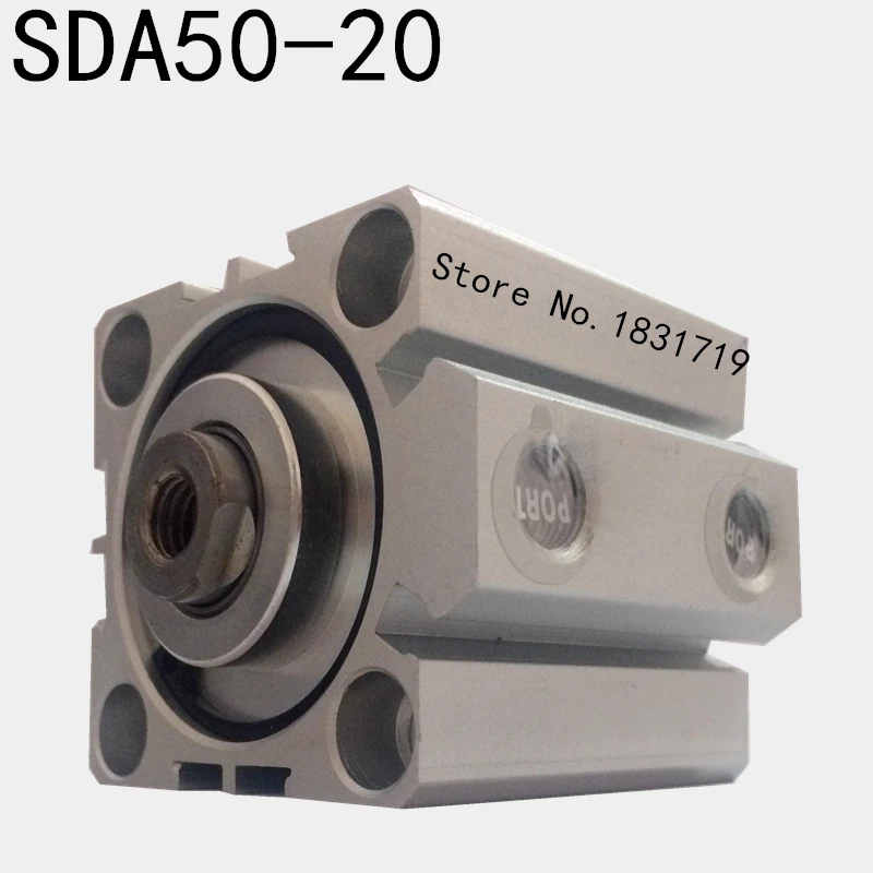 

SDA50-20 thin cylinder Series 50mm Bore 20mm Stroke SDA50*20 Aluminium alloy cylinder SDA50X20