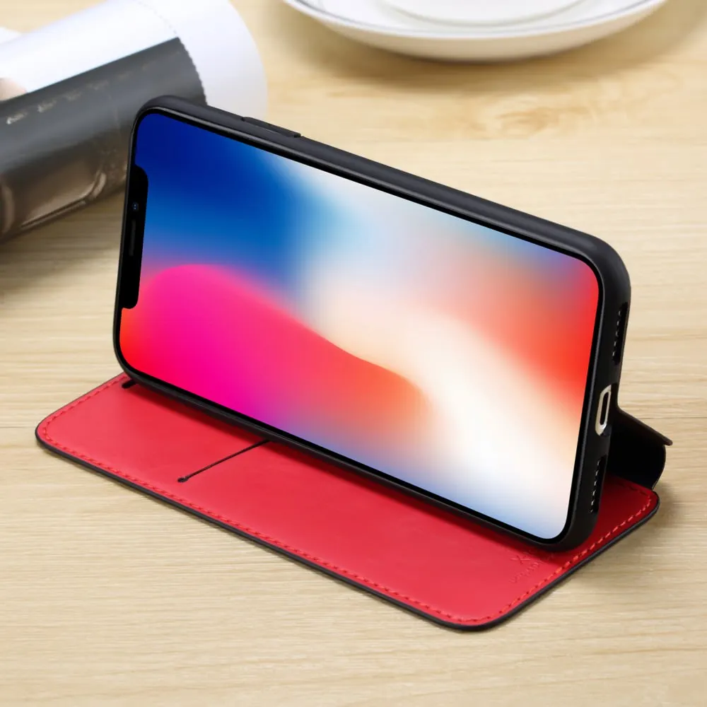 Роскошный чехол кошелек из натуральной кожи для телефона iPhone Xr X Xs Max откидной