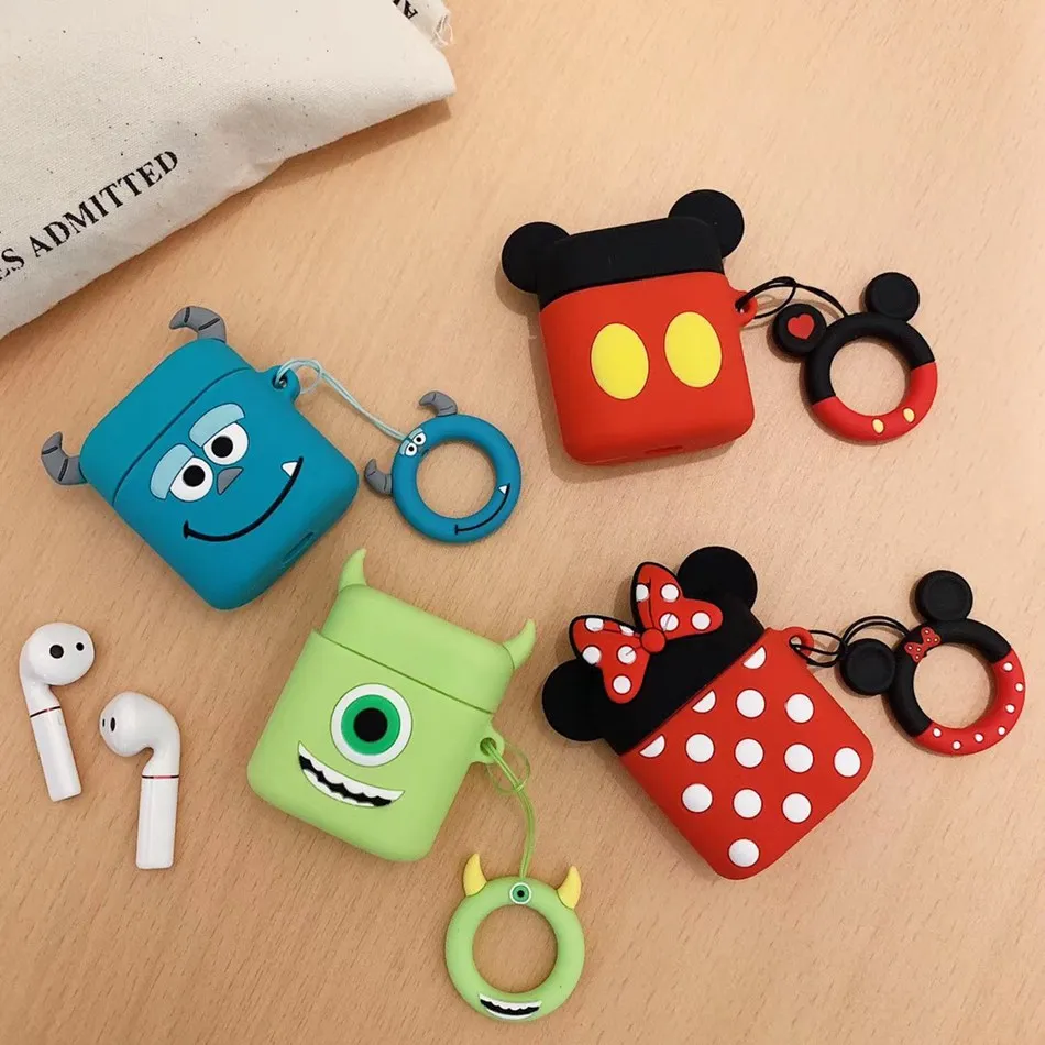 

For Honor Fly pods Pro Case Cute Cartoon Silicone Earphone Case For Huawei FreeBuds 2 Pro Honor Flypods Case Cover Ring Strap