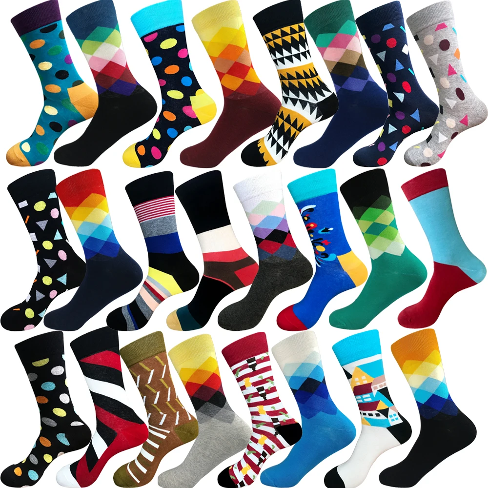 

KELV 5 Pair Professional Brand Cycling Sport Socks Feet Breathable Wicking Socks Cycling Socks Small Dot Tide Middle Tube Socks