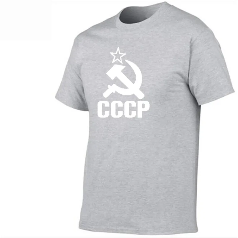 Футболка для спортзала WINER CCCP, Мужская футболка с коротким рукавом, футболки из хлопка с круглым вырезом