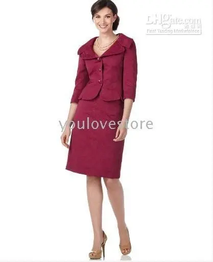 Brand Wine Women's Suit Half Sleeve Jacquard Jacket