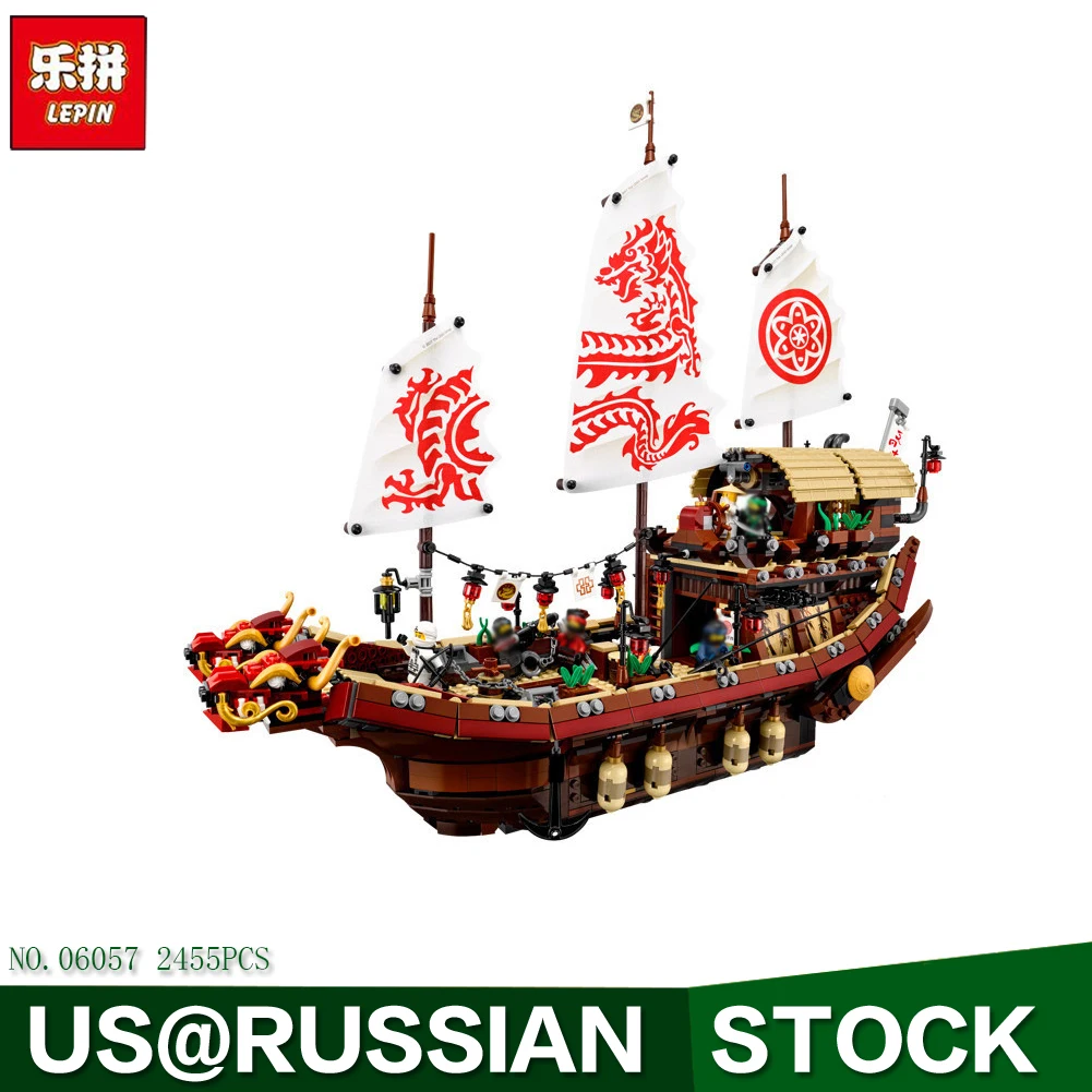 

Lepin 06057 Ninja Movie Series Pirate Dragon Ship Final Fight of Destiny Bounty Set Model Building Blocks Bricks Children Toy