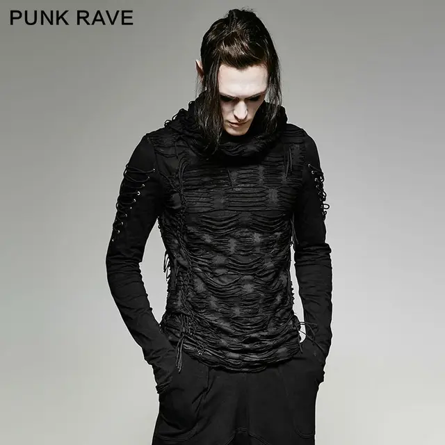 New Punk rave Rock Fashion Casual Black Gothic Novelty