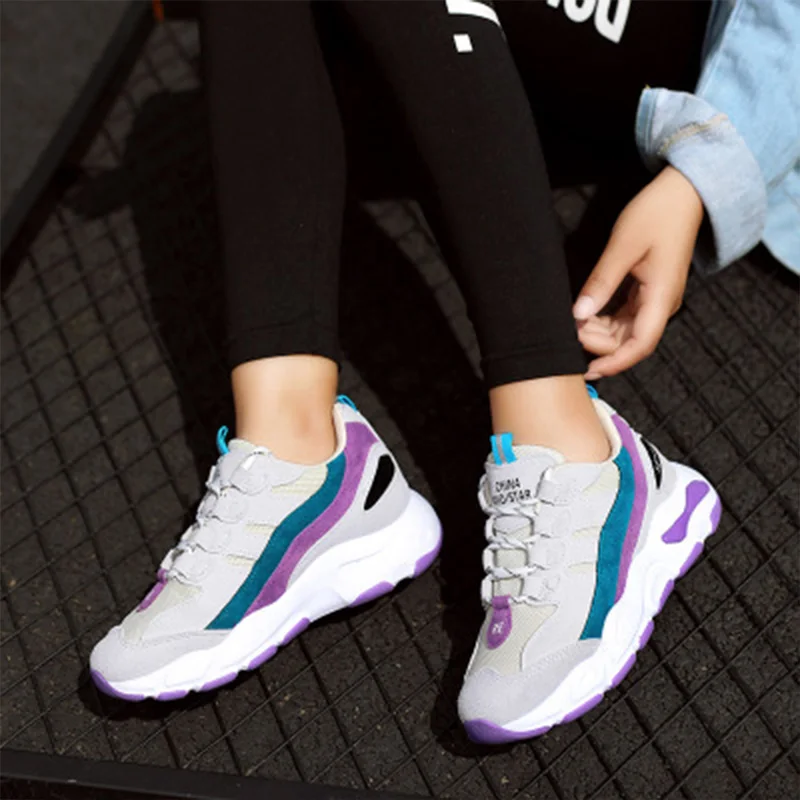 Stylish Women Running Shoes Increasing INS Ulzza Harajuku Sneakers Cushioning Height Platform Breathable Wave Sports Walking Stylish Women Running Shoes Increasing INS Ulzza Harajuku Sneakers Cushioning Height Platform Breathable Wave Sports Walking
