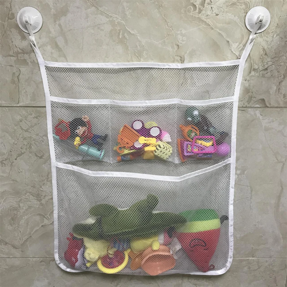 

45*52cm Baby Kids Bathroom Storage Hanging Bag Children's Bathtub Ball Toy Bags Mesh Net Organizer Holder Storage Bags