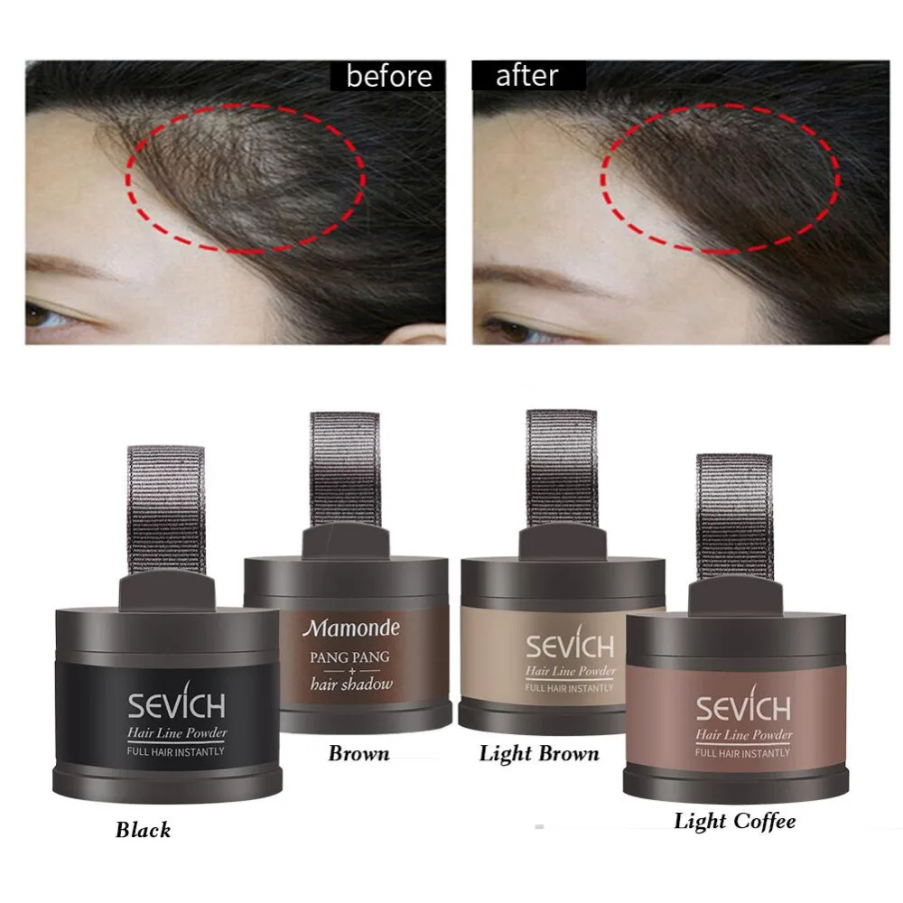 SEVICH Hair Shadow Powder HairLine Modified Powder Hairline Cover Powder Fill in Trimming Beauty