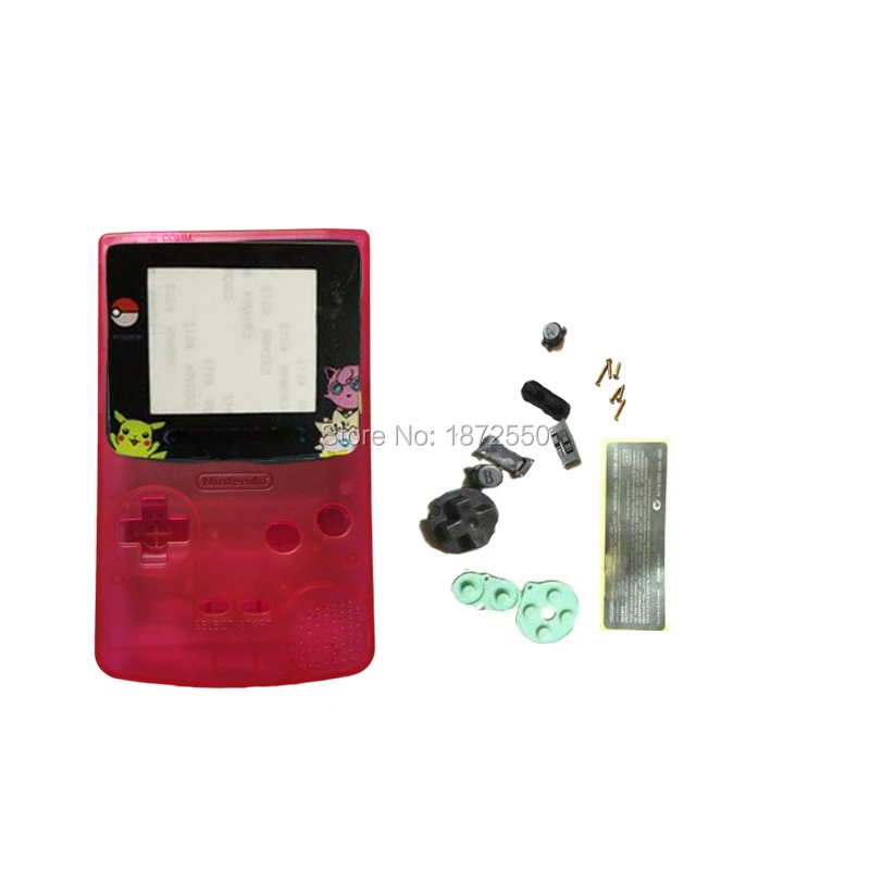 5 шт./лот чехол для игрового корпуса ярко розового цвета GameBoyColor Jiggly пышные линзы