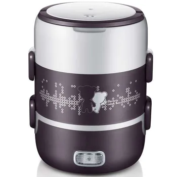 

Three layers 2 L capacity stainless steel vacuum preservation cooking electric lunch box