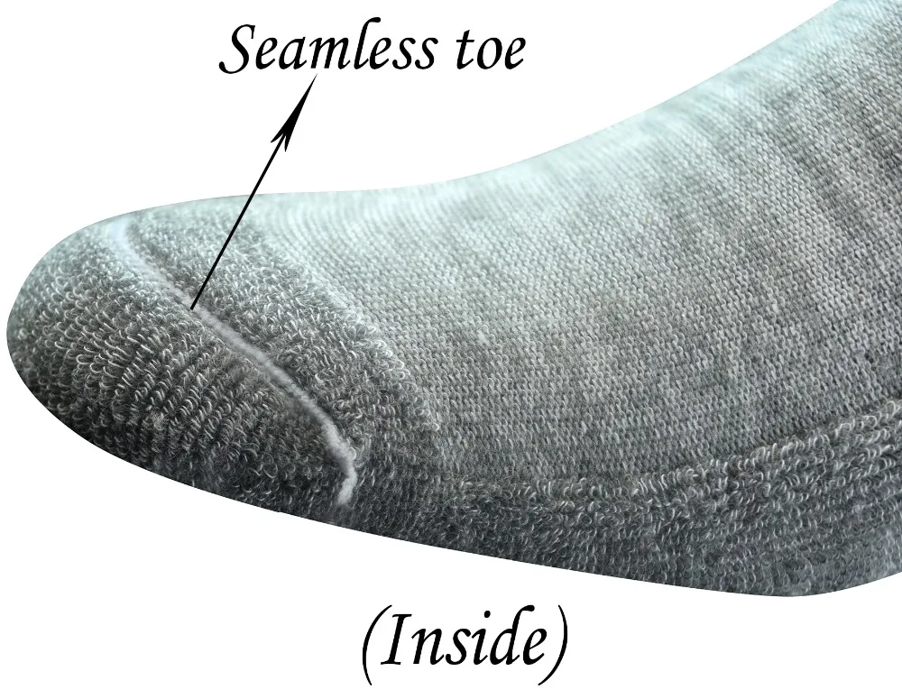 Мужские бамбуковые низкие носки для диабетиков с подушкой и бесшовным носком, 5 пар, Размер 10-13