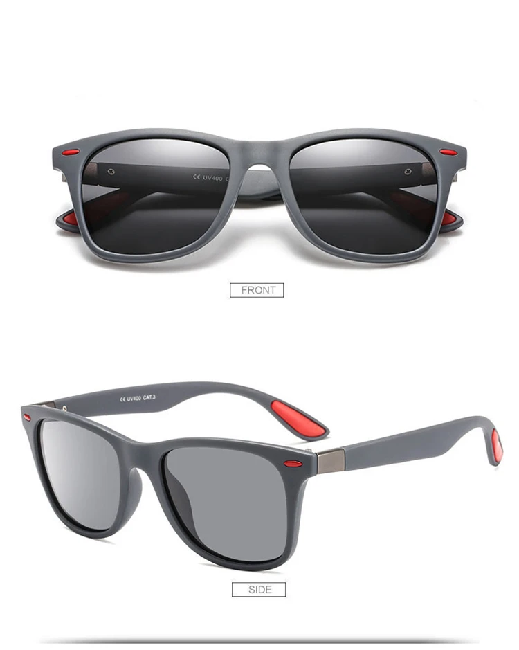 2019 New Square Polarized Sunglasses Men Women Brand Designer Vintage Driving Goggle Rivet Mirror Male Sun Glasses UV400 (4)