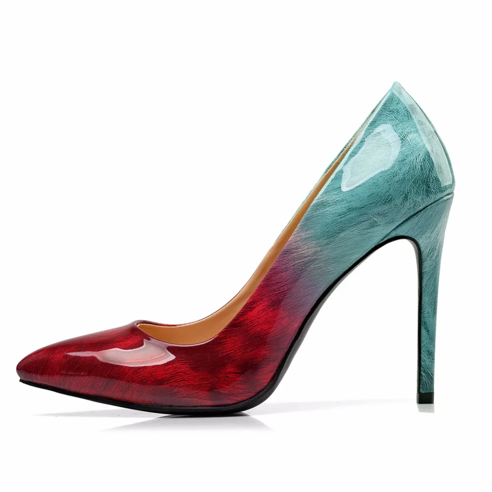 women high heel pumps pointed toe heels dress shoes black bottom (11)