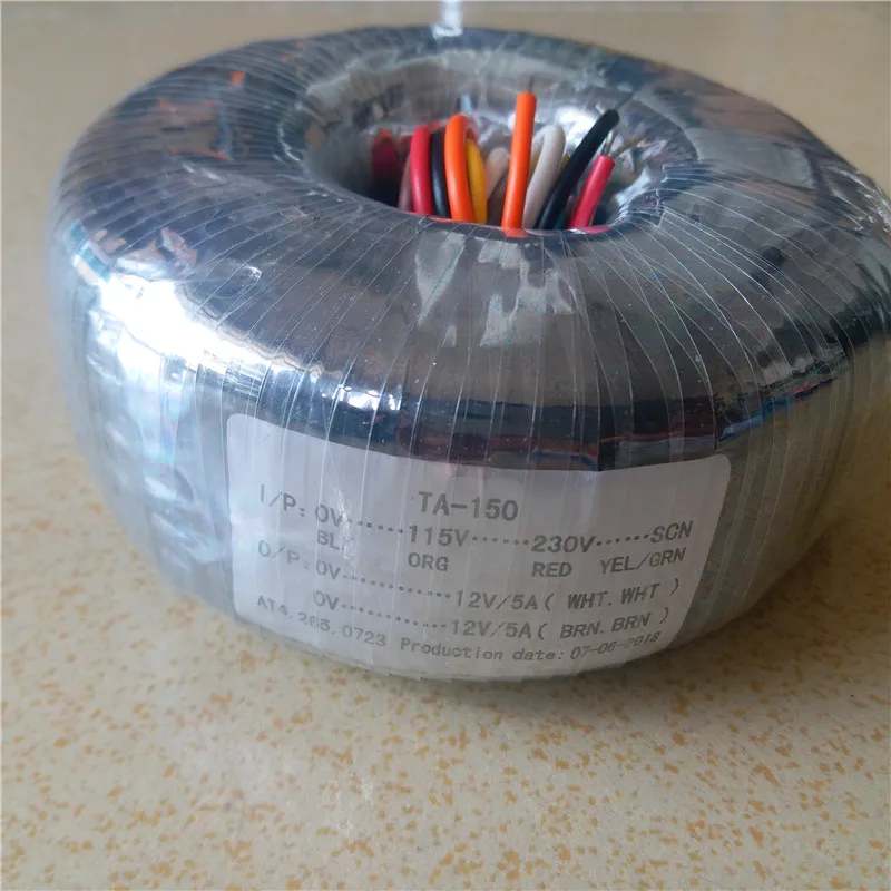 

12V 5A 12V 5A Toroidal transformer copper custom 120VA transformer 115-230V transformer for pre-amplifier board