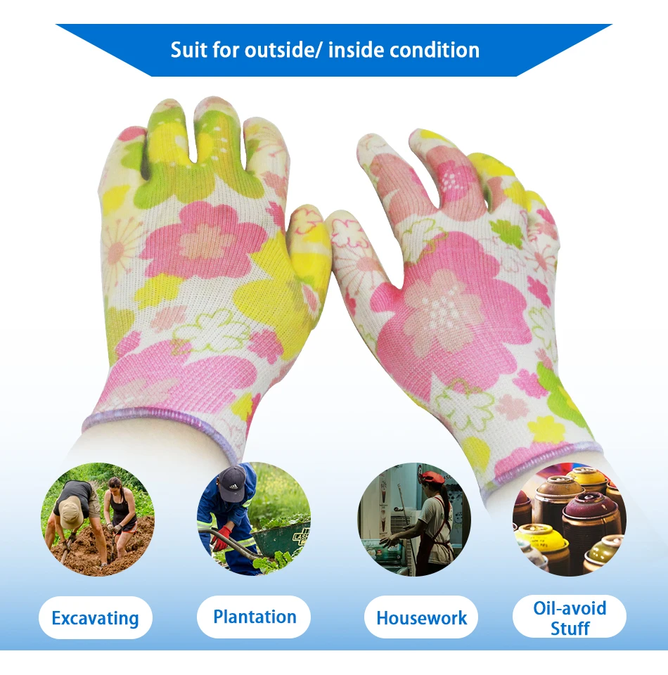 Smar горячая Распродажа женские нескользящие домашние чистящие дышащие садовые перчатки защита для рук перчатки рабочие перчатки