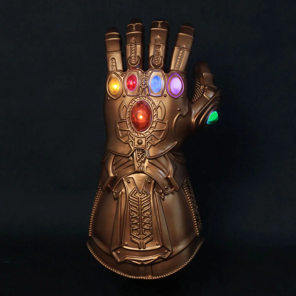 Thanos Gloves Led Бесконечность рукавицы Косплей Мститель эндгейм танос костюм аксессуар Мстители 4 перчатки Таноса Хэллоуин Карнавал вечерние реквизит - Цвет: Thanos Gloves Led