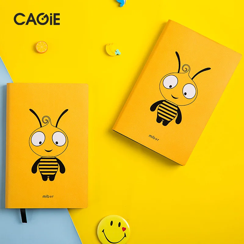 

Kaj 2019 Lovely Mini- Notebook College Student Concise Small Fresh Apis Florea Imitate Skin Notepad Can