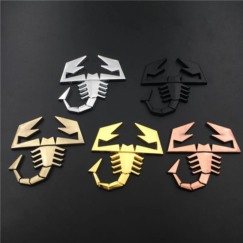 3D Автомобильная наклейка Скорпион металлическая эмблема значок наклейки для Abarth