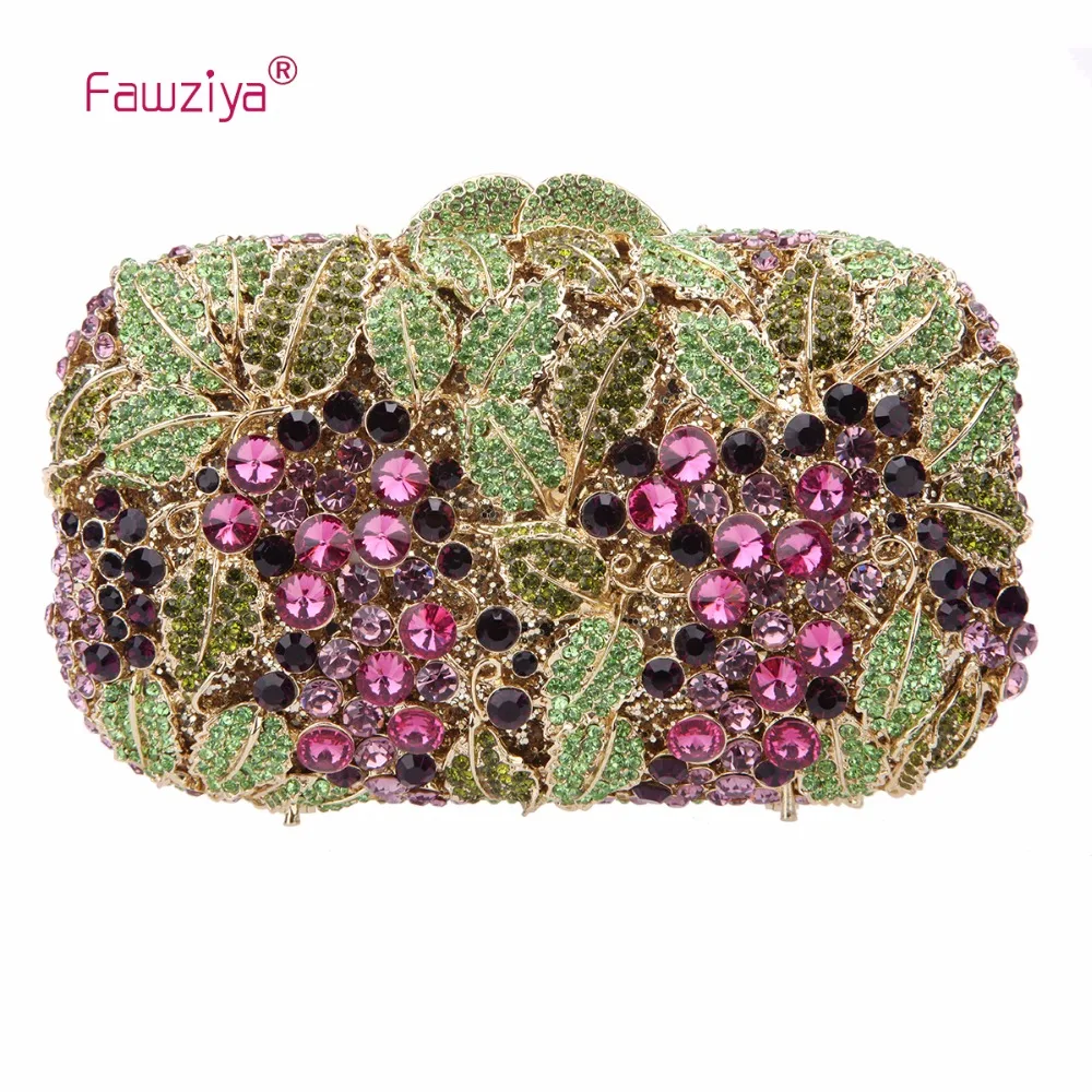 Fawziya Luxury Rhinestone Grape Purses And Handbags For Womens Clutch Purse