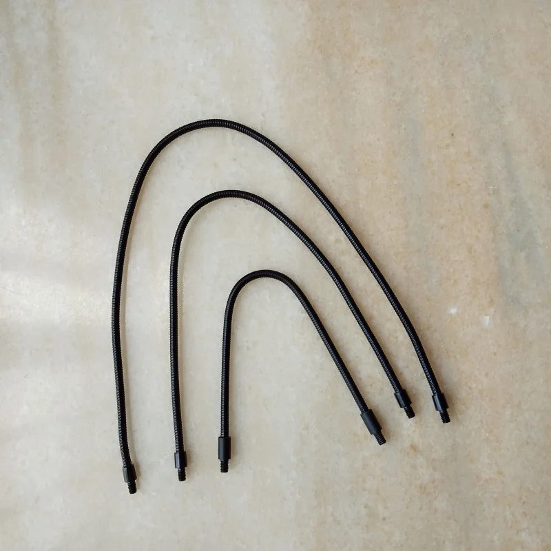 

2pieces/lot dia.4mm male M4 screw 200mm/300mm/400mm metal Flexible conduit metal gooseneck hose serpentine tube clamp lamp