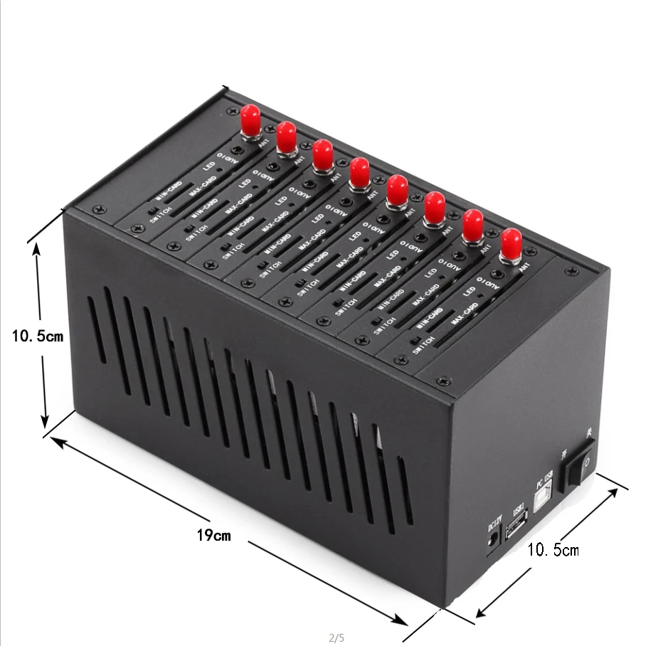 

FIMT 8 Ports gsm modem sim pool With Q2403 Module dual-band RS232 Interface